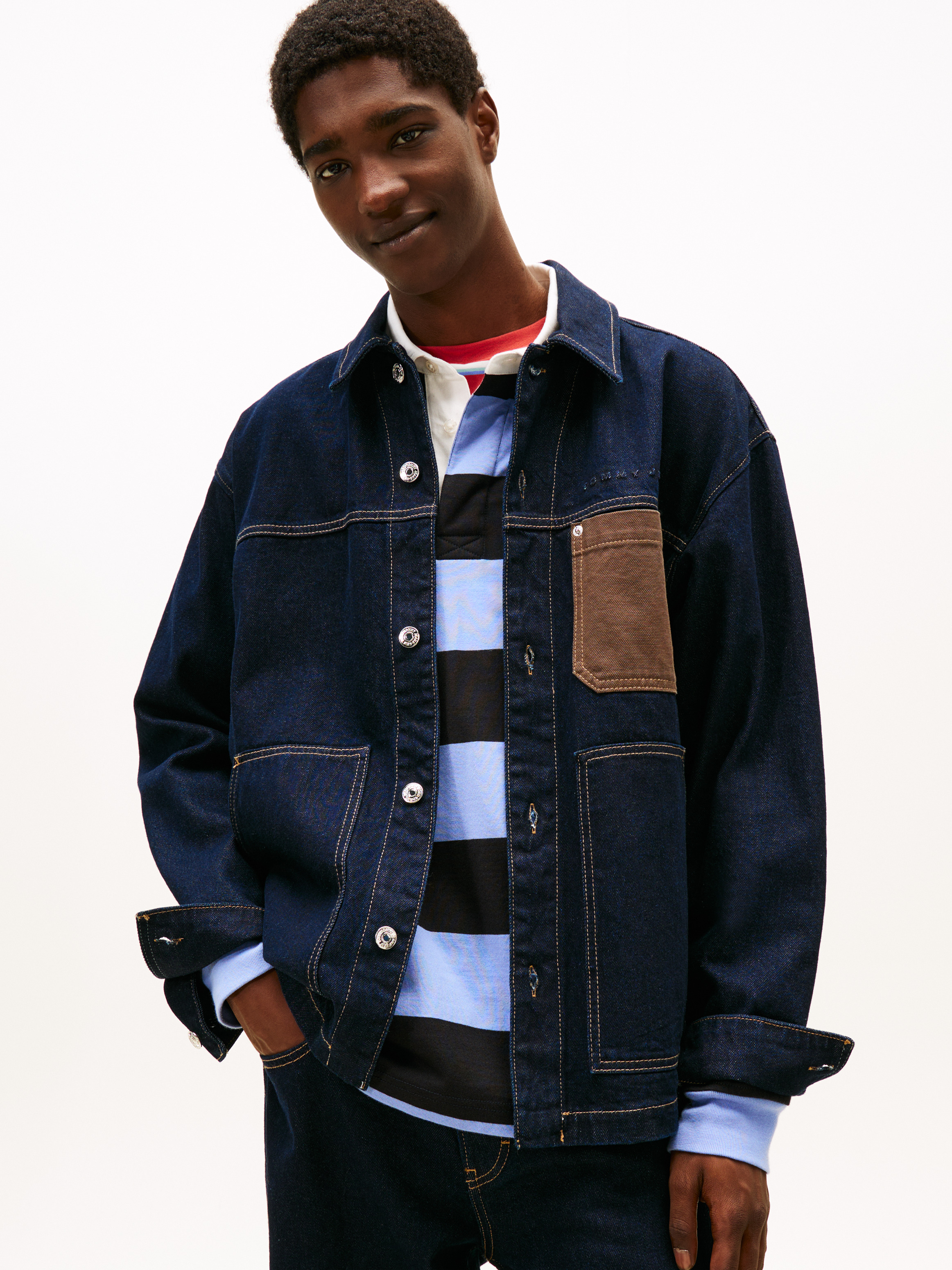 Oversized Denim Chore Jacket | Coats & Jackets | Tommy Jeans