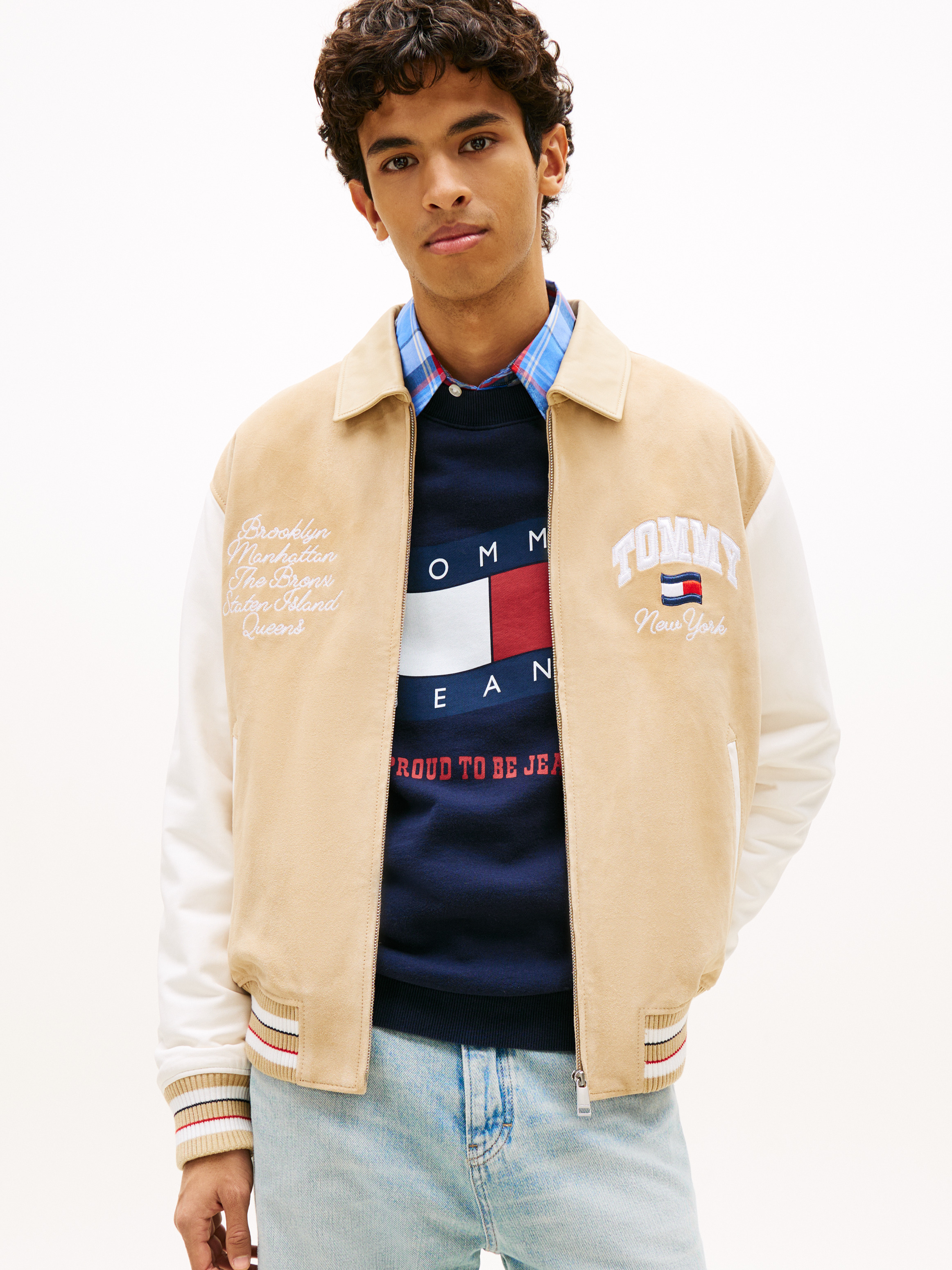 Logo Applique Wool Blend Varsity Jacket | Coats & Jackets | Tommy