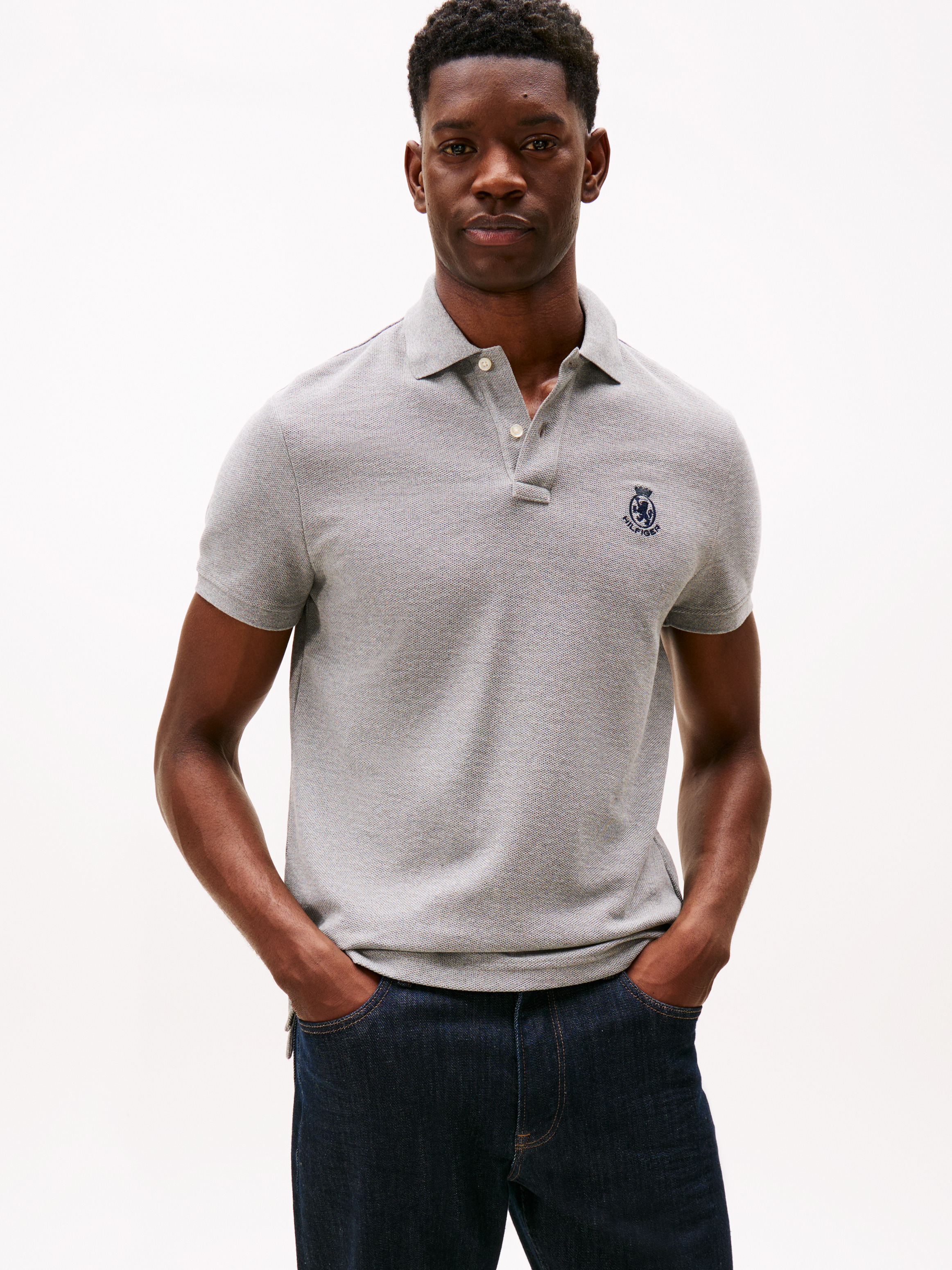 TH Crest Regular Fit Pique Polo Shirt | Polo Shirts | Tommy Hilfiger