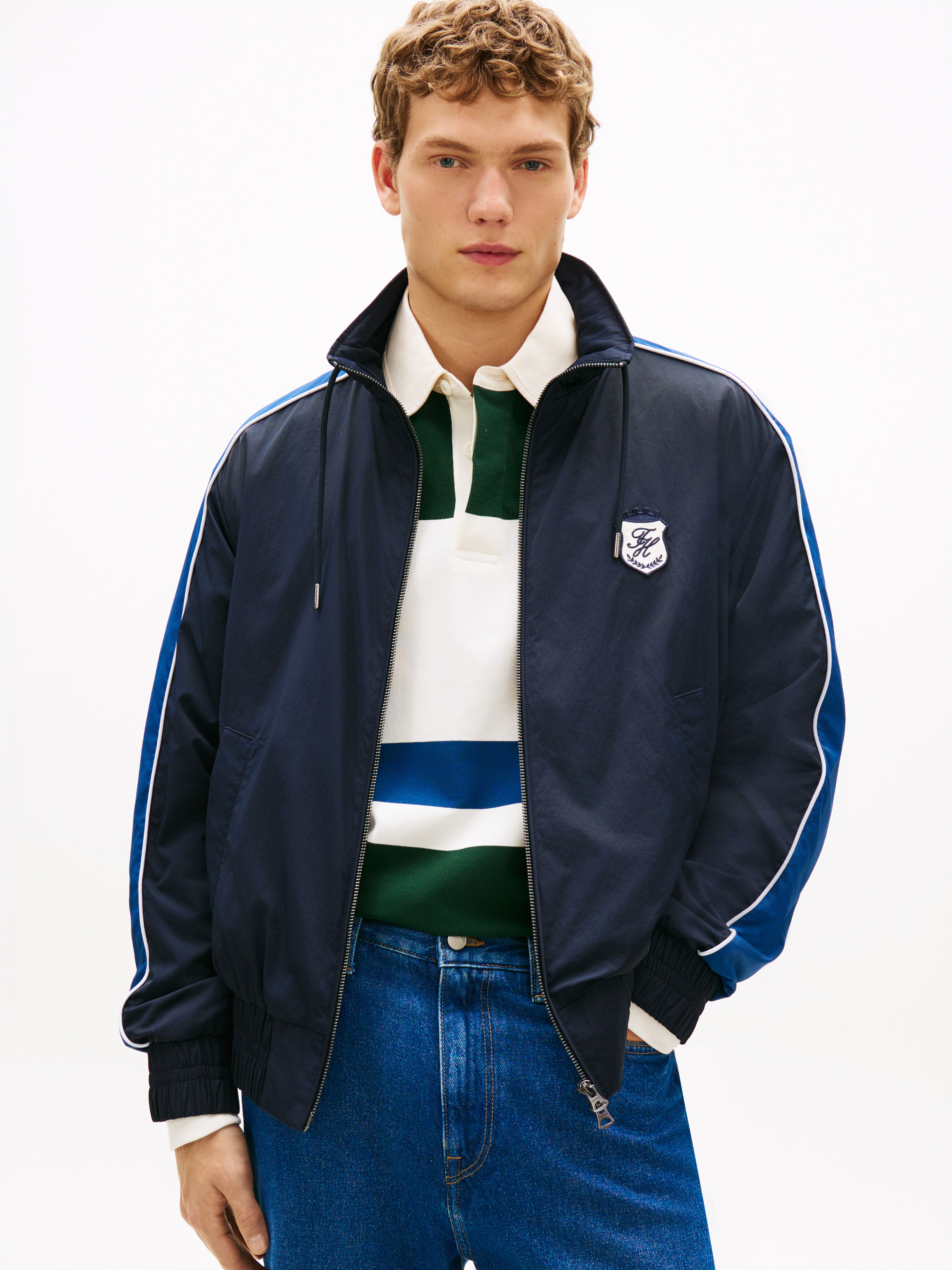 Colourblock Script Bomber | Jackets | Tommy Hilfiger