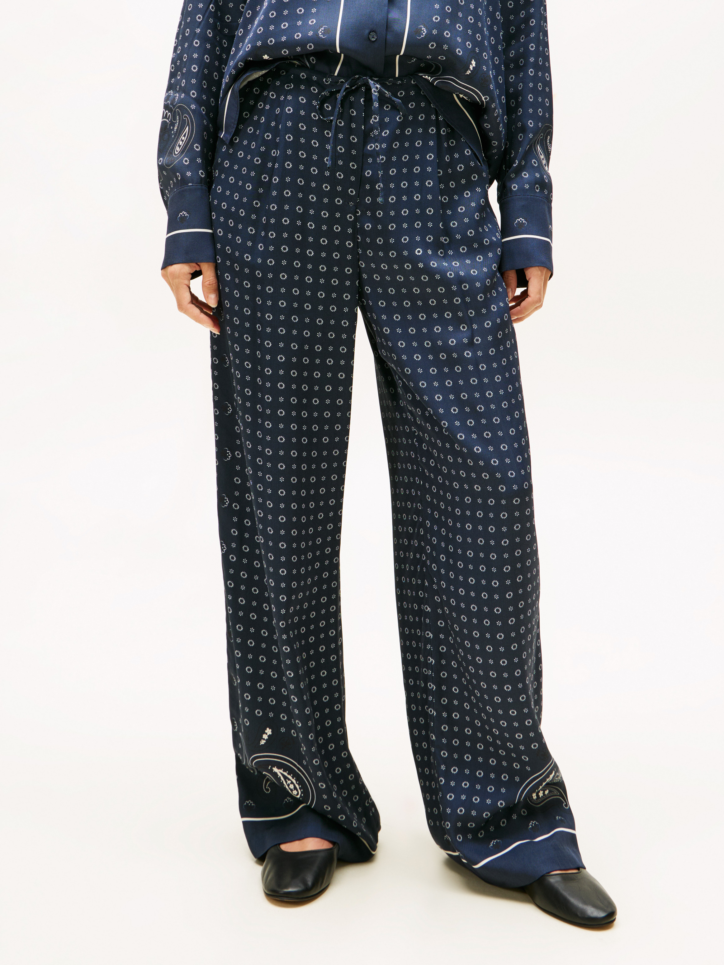 Script Logo Wide Leg Pants | Pants | Tommy Hilfiger