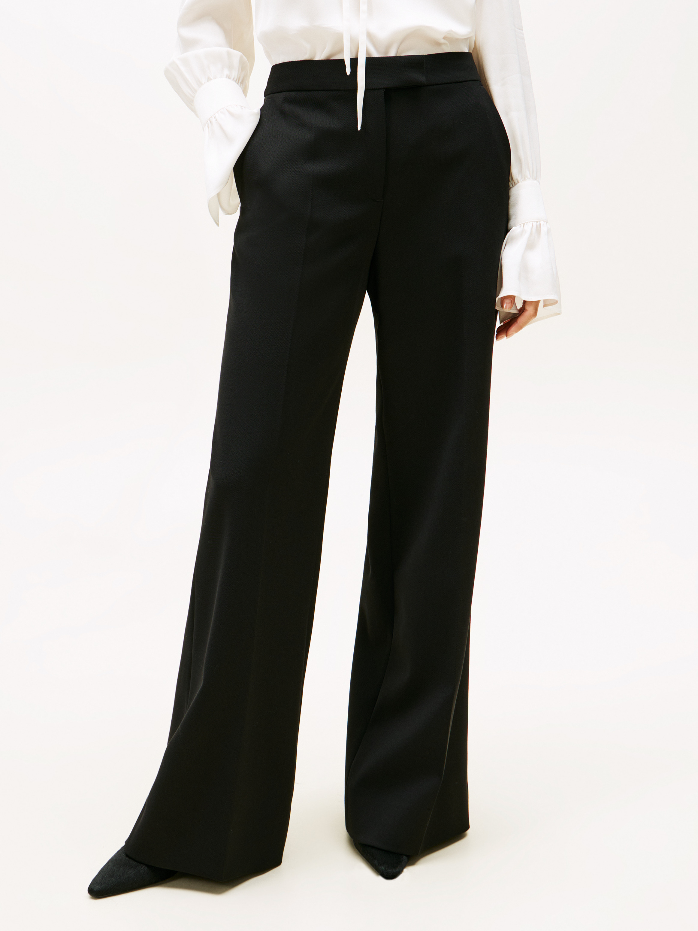 Script Logo Wide Leg Pants | Pants | Tommy Hilfiger